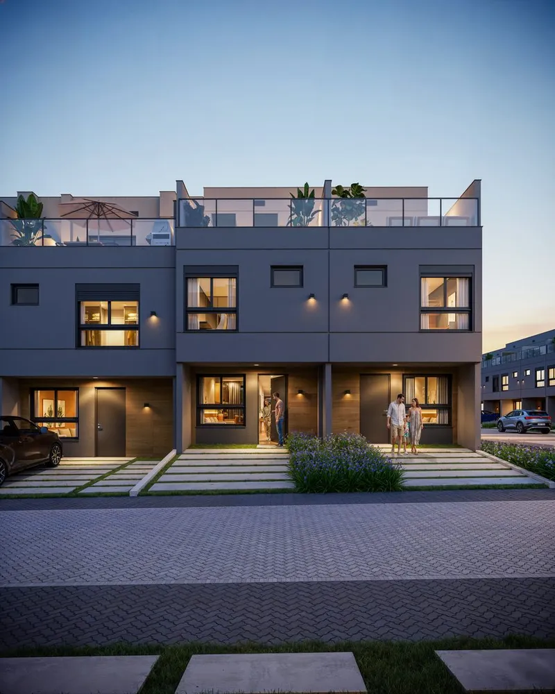 Fachada Casas - Condomínio Casa Tua Santos Ferreira