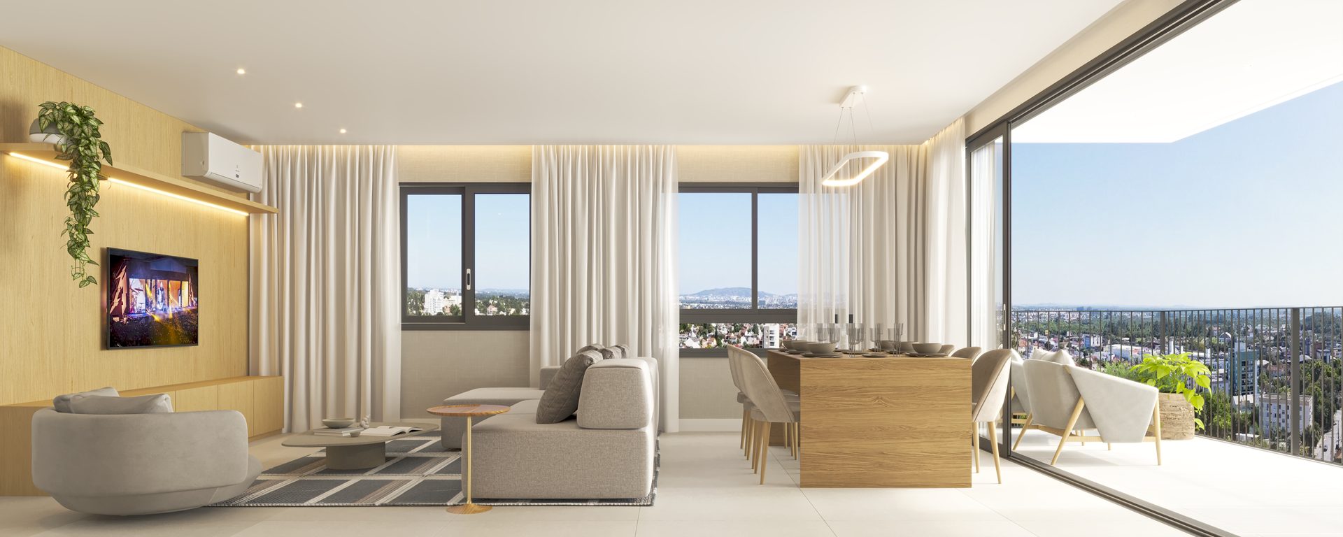 Living Integrado Com Varanda