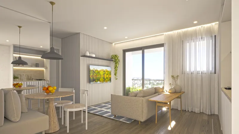 Living Apartamento 2 Dormitorios - Varandas Residence