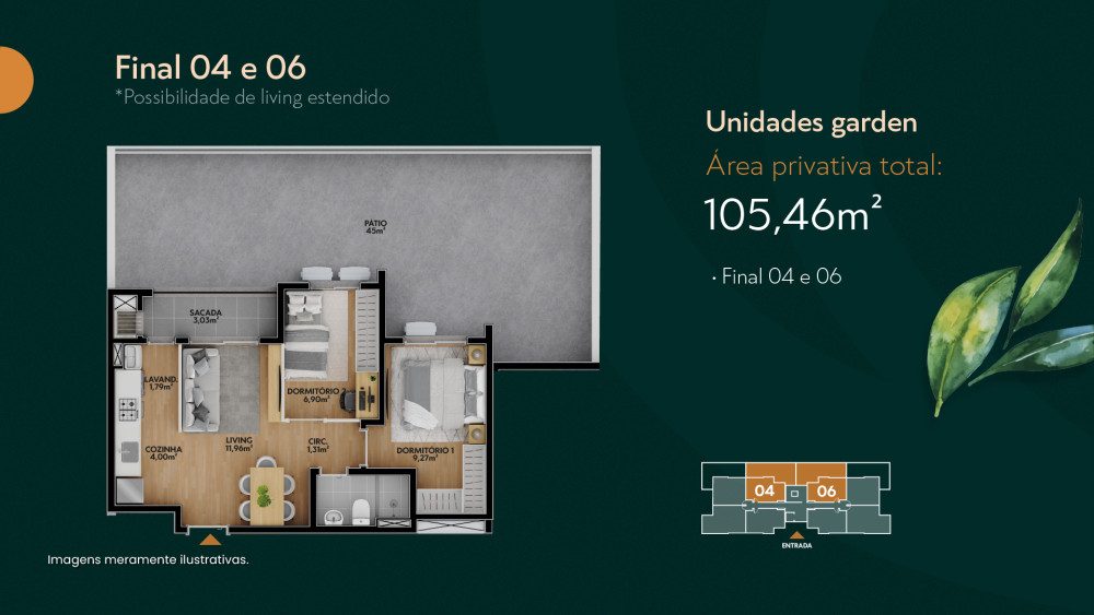 Planta Garden 105m2
